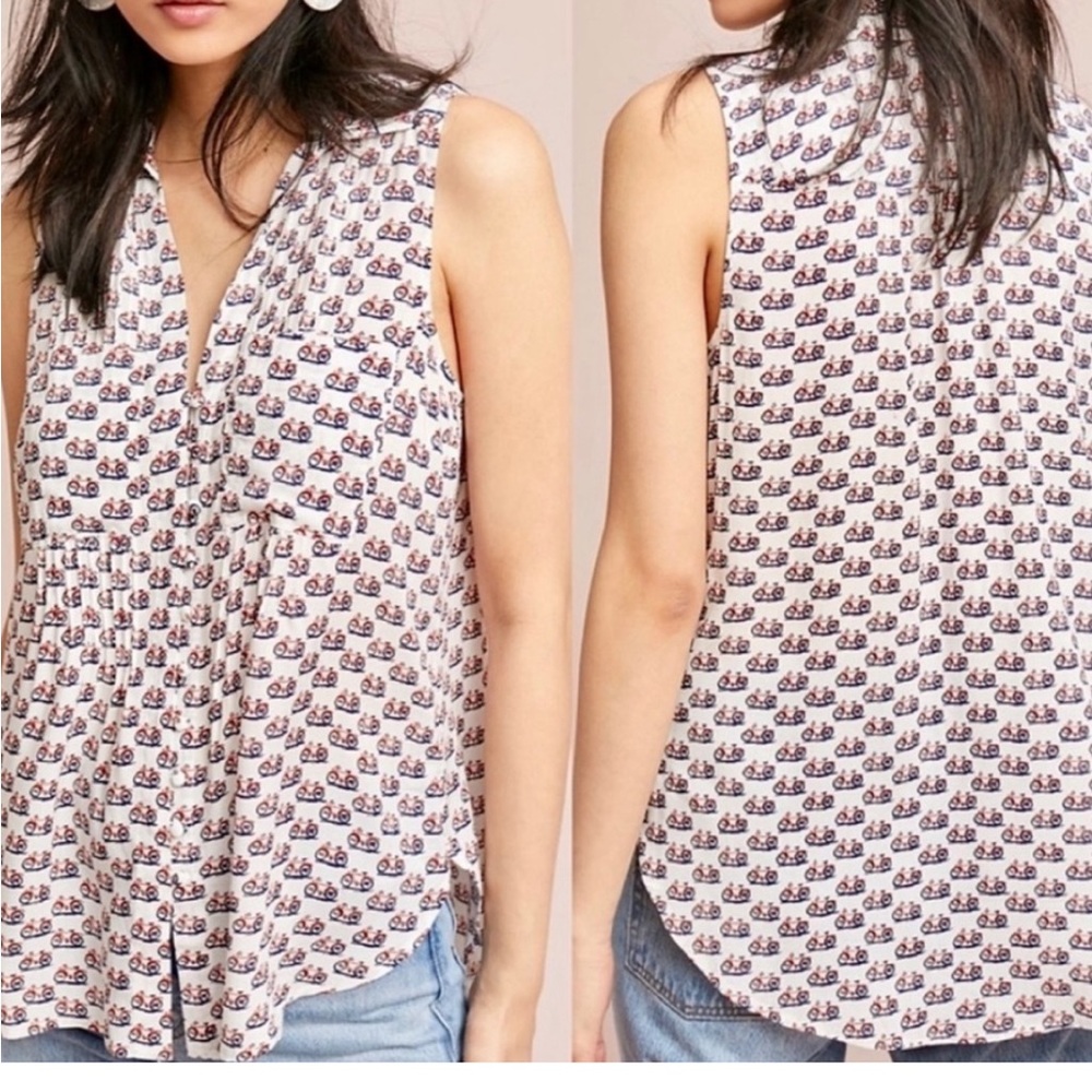 NWT 52 Postcards Anthropologie top